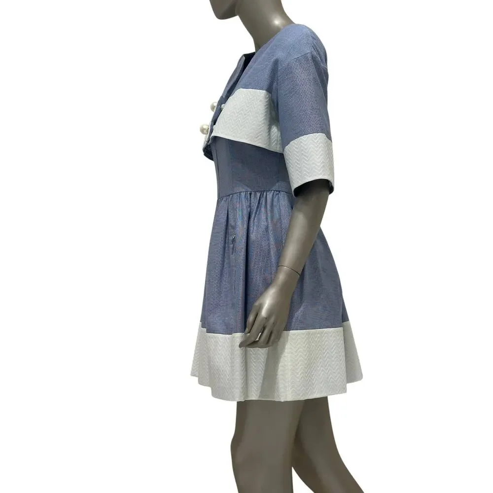 Chanel Blue Dress with Cape – Spring 2013 Collection – Sz. 36